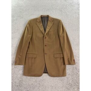 Trussini Suit Jacket 42 R Taupe Wool Flannel Luxury Loro Piana Italy Sport Coat